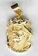 MCHP3D 18 Carat Christ head pendant