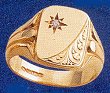 N3077 Gents Diamond Set Signet Ring