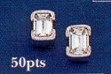 XME11780 1/2 Carat White Gold Studs