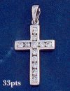 XMFP0357 18K White Gold Cross